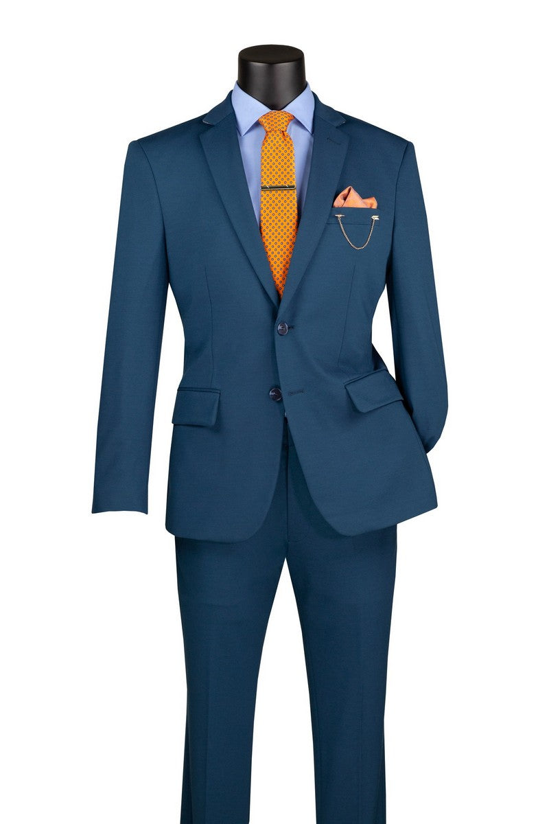 Vinci Super Stretch Slim Fit Suit | SDX-3 - Teal
